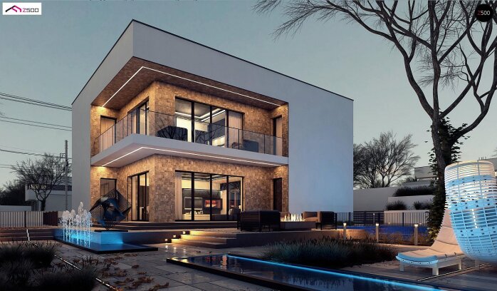 Проєкт будинку Ux82 - Двоповерхові дома в Україні