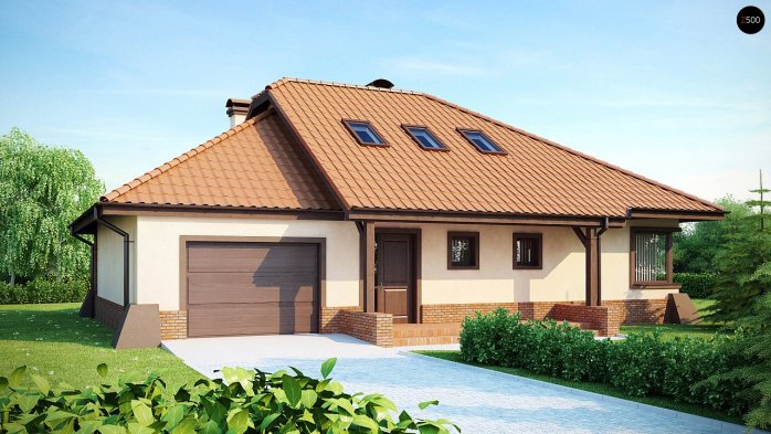 Проєкт будинку U56 - З мансардним поверхом дома в Україні