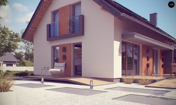 Проєкт будинку U269 - З мансардним поверхом дома в Україні