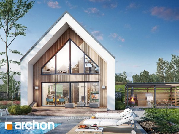 Проєкт будинку Будинок в папаверах - З мансардним поверхом дома в Україні