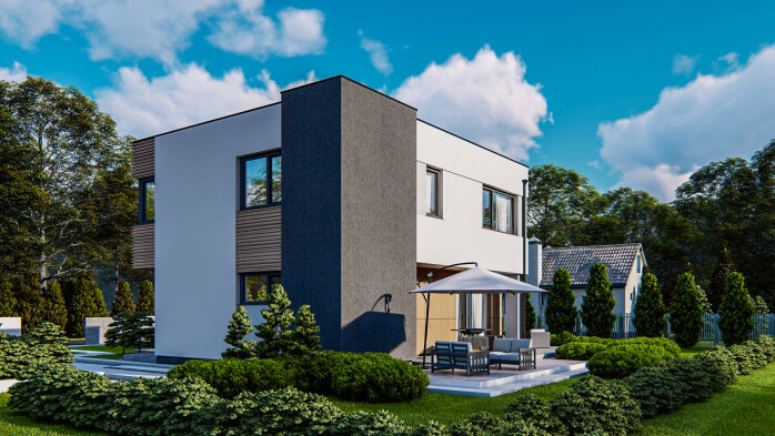 Проєкт будинку Ux59 BG - Двоповерхові дома в Україні