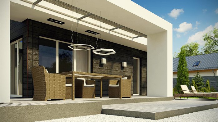 Проект дома Ux69 v1 - 7 Одноэтажные дома в Украине