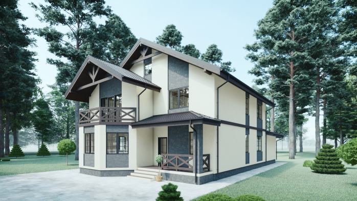 Проект дома DBT 242 - 2 Двухэтажные дома в Украине