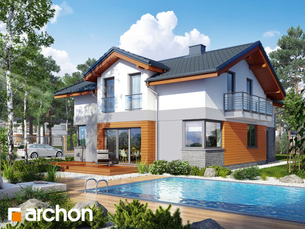 Проєкт будинку Будинок в буддлеях 3 - З мансардним поверхом дома в Україні