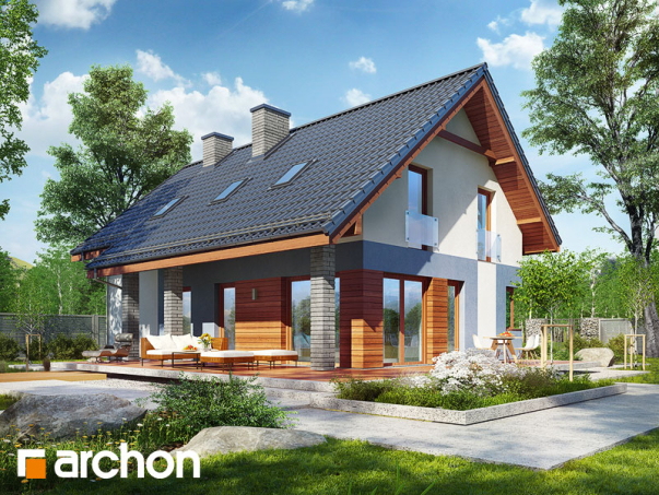 Проект дома Дом в журавках 5 - 2 С мансардным этажом дома в Украине