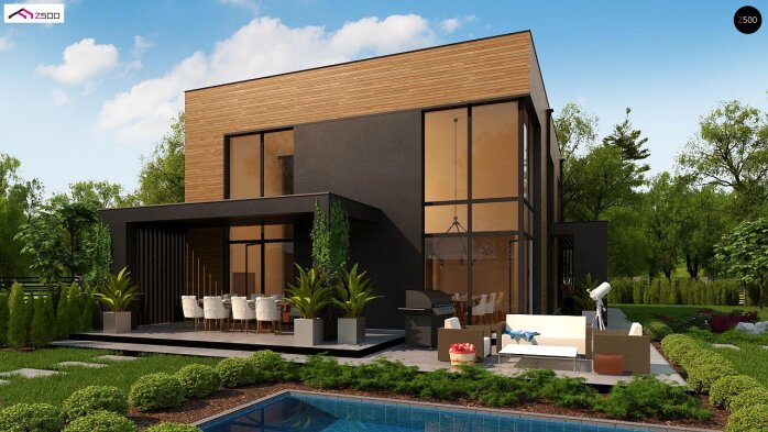 Проєкт будинку Ux93 - Двоповерхові дома в Україні