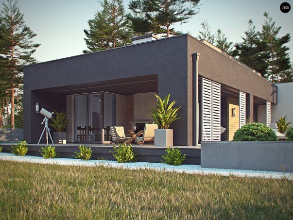 Проєкт будинку Ux65 + - Одноповерхові дома в Україні
