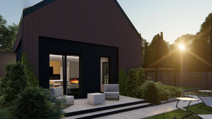 Проєкт будинку U515 - З мансардним поверхом дома в Україні