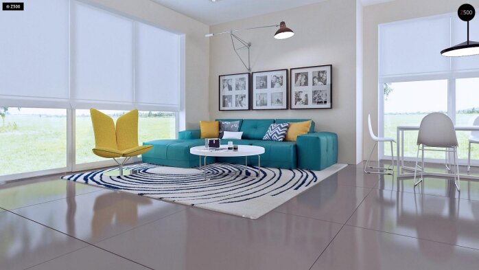 Проєкт будинку U92 GL - З мансардним поверхом дома в Україні