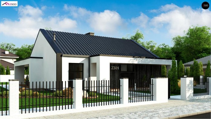 Проект дома U381 - 2 Одноэтажные дома в Украине