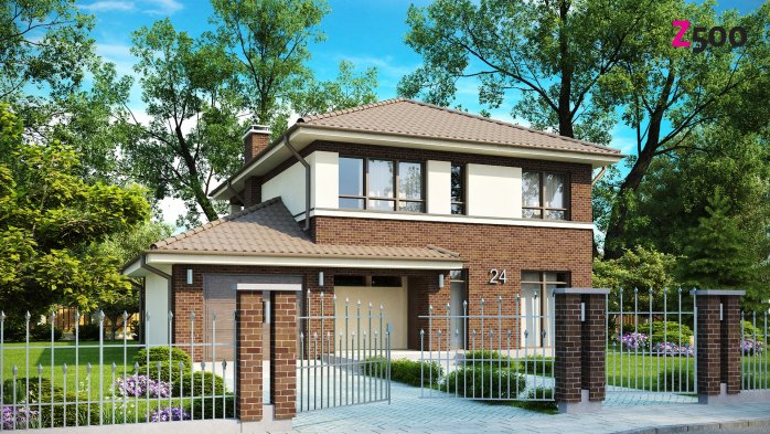 Проект дома Ux24 pk - 1 Двухэтажные дома в Украине