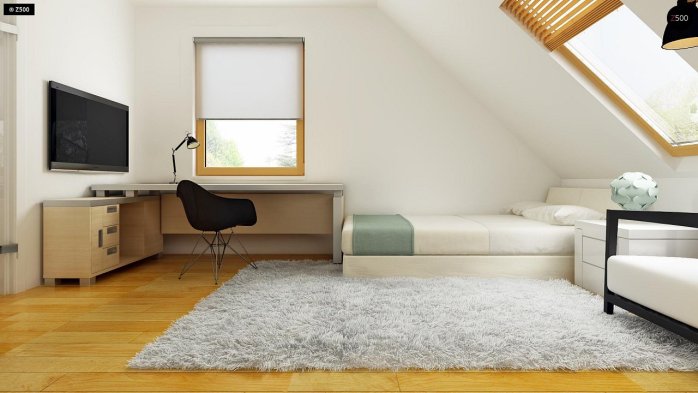 Проєкт будинку U34 - З мансардним поверхом дома в Україні