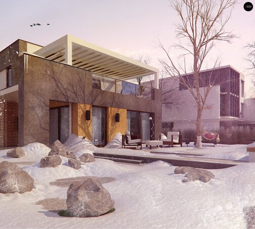 Проект дома Ux45 - 6 Двухэтажные дома в Украине