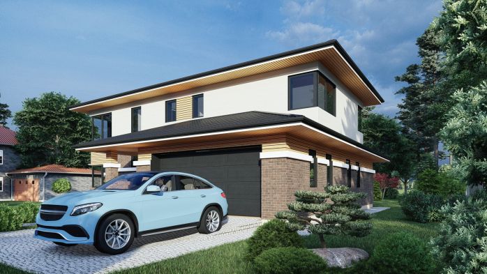 Проєкт будинку DBT 380 - Двоповерхові дома в Україні
