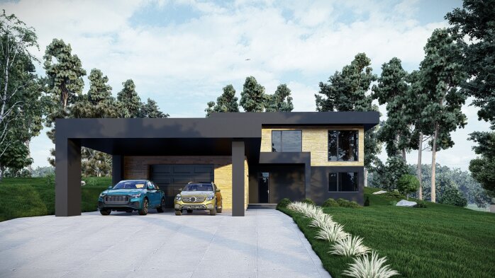 Проєкт будинку DBT 556 - Двоповерхові дома в Україні