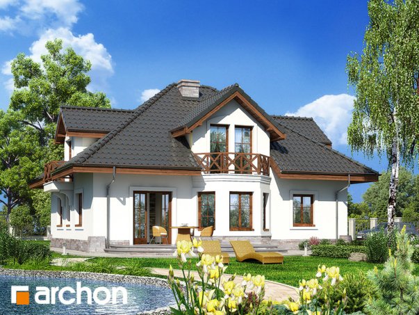 Проект дома Дом в зорьках вер.2 - 2 С мансардным этажом дома в Украине