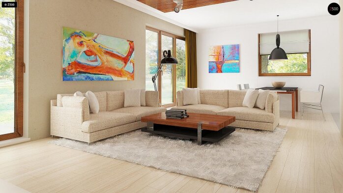 Проект дома U183 - 3 С мансардным этажом дома в Украине