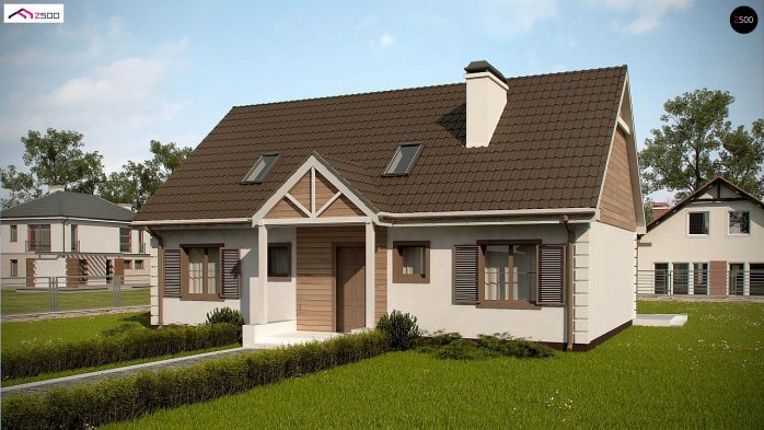 Проєкт будинку U8 B 40 - З мансардним поверхом дома в Україні