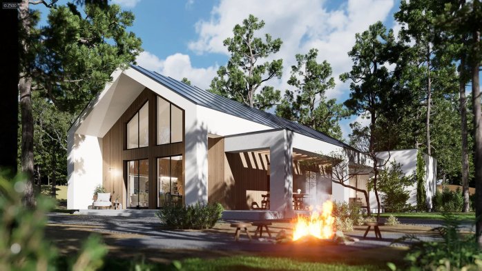 Проєкт будинку U579 - Одноповерхові дома в Україні