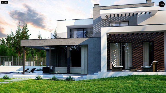 Проект дома Ux125 - 3 Двухэтажные дома в Украине