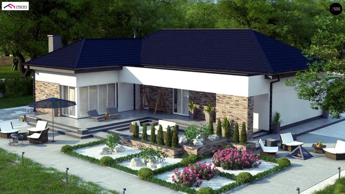 Проєкт будинку U277 - Одноповерхові дома в Україні