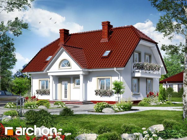 Проект дома Дом в гладиолусах 2 вер.2 - 1 С мансардным этажом дома в Украине