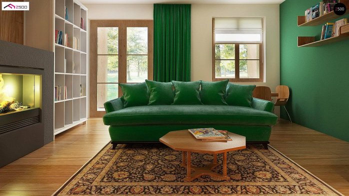 Проект дома U30 L bl - 7 С мансардным этажом дома в Украине