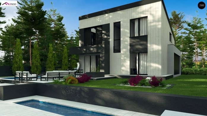 Проєкт будинку U392 - З мансардним поверхом дома в Україні