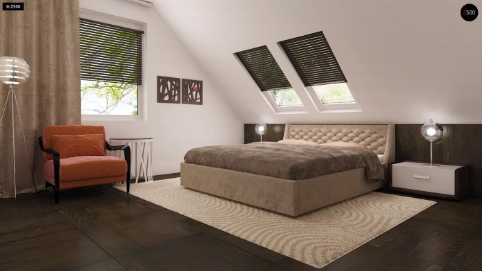 Проєкт будинку U66 - З мансардним поверхом дома в Україні