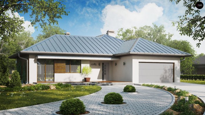 Проєкт будинку U285 - Одноповерхові дома в Україні