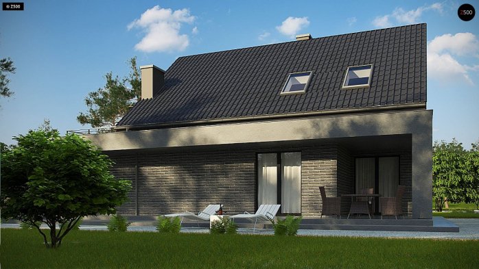 Проект дома U347 - 5 С мансардным этажом дома в Украине