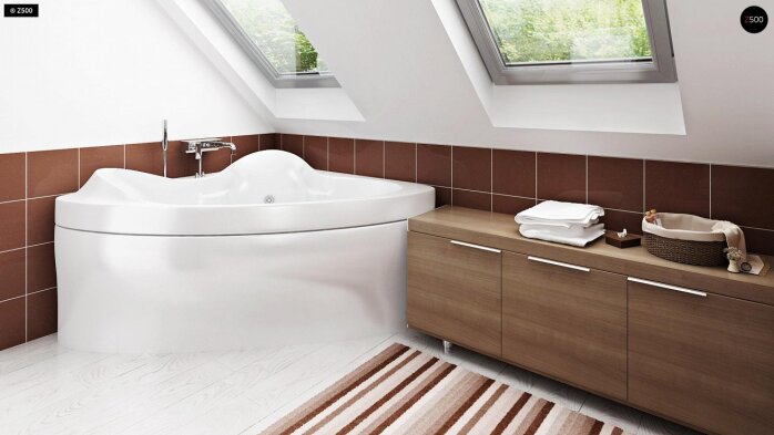 Проєкт будинку U216 GL - З мансардним поверхом дома в Україні