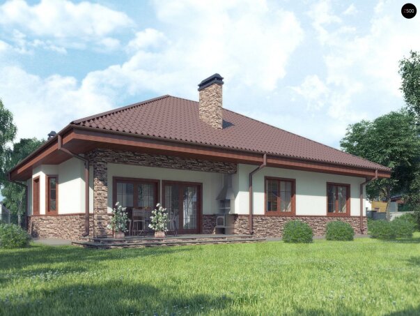 Проект дома U10 stu bk - 2 С мансардным этажом дома в Украине