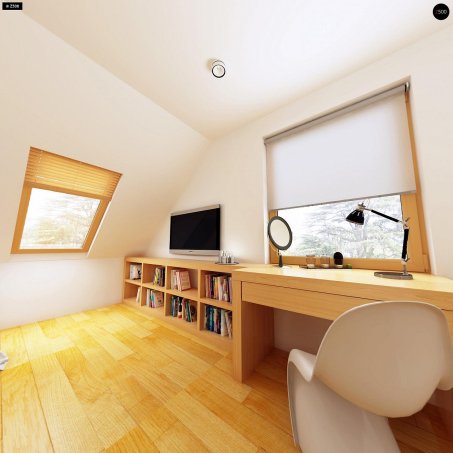 Проєкт будинку U34 - З мансардним поверхом дома в Україні