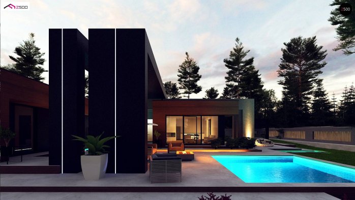 Проєкт будинку Ux158 - Одноповерхові дома в Україні