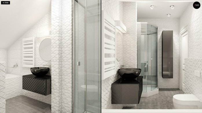 Проєкт будинку U229 - З мансардним поверхом дома в Україні