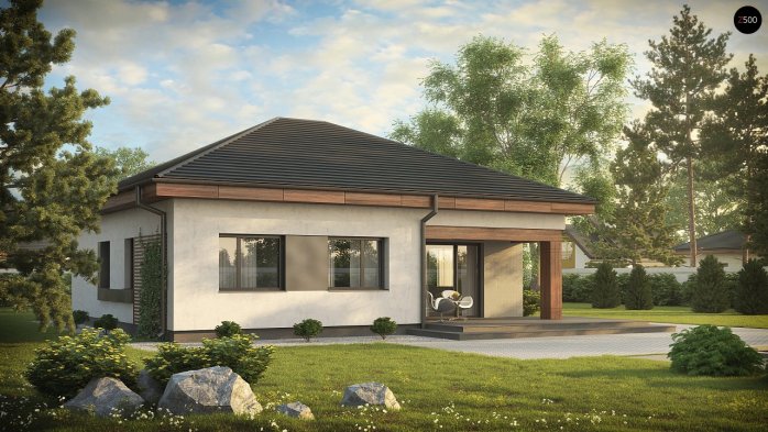 Проект дома U273 - 4 Одноэтажные дома в Украине