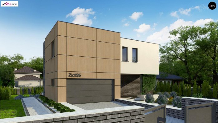 Проєкт будинку Ux155 - Двоповерхові дома в Україні