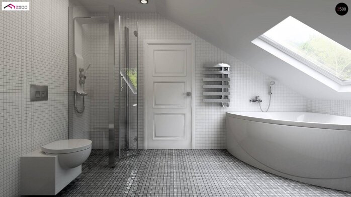 Проєкт будинку U128 - З мансардним поверхом дома в Україні