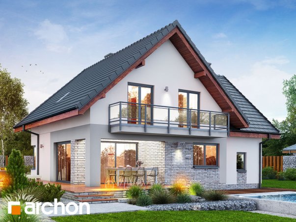 Проект дома Дом в амброзиях - 2 С мансардным этажом дома в Украине