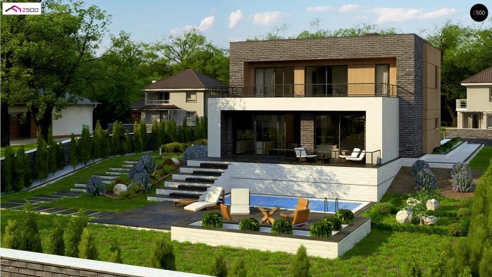 Проєкт будинку Ux155 - Двоповерхові дома в Україні