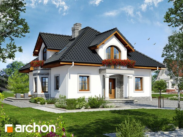 Проект дома Дом в тимьяне 9 - 1 С мансардным этажом дома в Украине