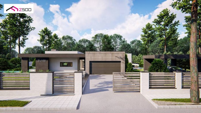 Проект дома Ux168 - 5 Одноэтажные дома в Украине