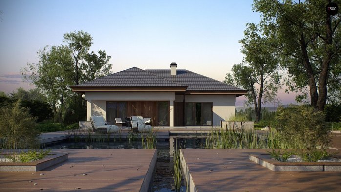 Проект дома U289 - 4 Одноэтажные дома в Украине