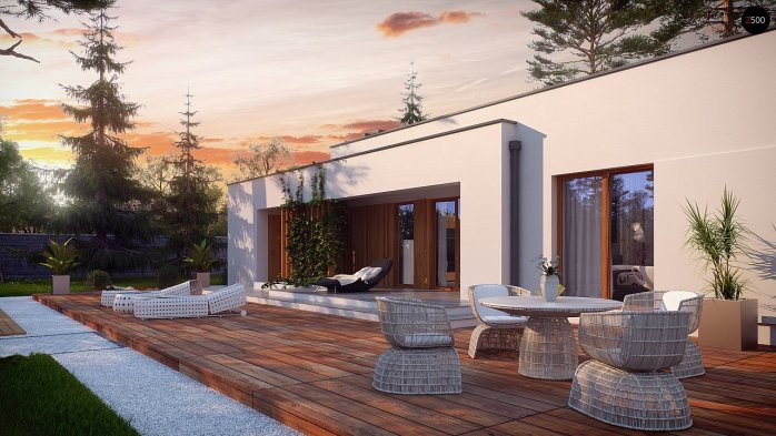 Проект дома Ux102 - 5 Одноэтажные дома в Украине