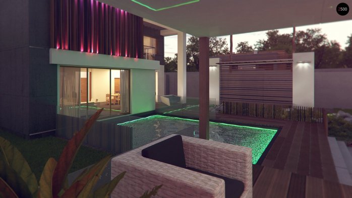 Проєкт будинку Ux124 - Двоповерхові дома в Україні