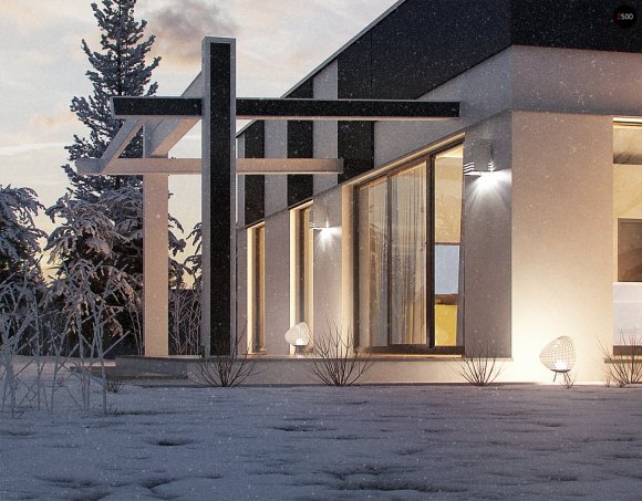 Проект дома Ux116 - 12 Одноэтажные дома в Украине