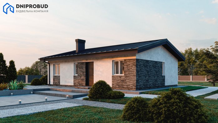 Проєкт будинку DBE 2 - Одноповерхові дома в Україні