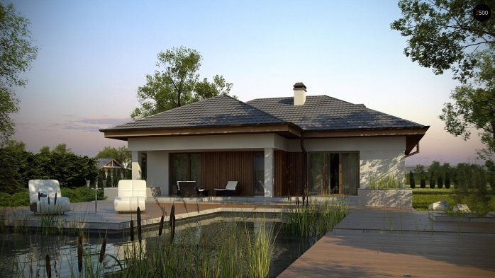 Проект дома U289 - 5 Одноэтажные дома в Украине