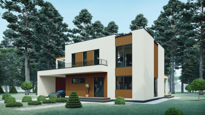 Проект будинку DBT 264 - Двоповерхові дома в Україні